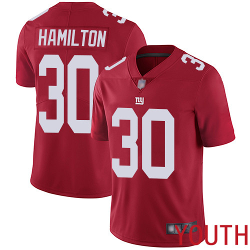 Youth New York Giants #30 Antonio Hamilton Red Limited Red Inverted Legend Football NFL Jersey